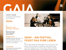 Tablet Screenshot of gaia-festival.com
